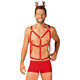 Obsessive Mr Reindy - moški kostum severnega jelena (3 deli) - rdeča - L/XL