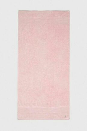 Bombažna brisača Lacoste 70 x 140 cm - roza. Brisača iz kolekcije Lacoste. Model izdelan iz bombažne tkanine.