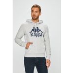 Kappa pulover 705322 - siva. Pulover s kapuco iz kolekcije Kappa. Model izdelan iz pletenine s potiskom.