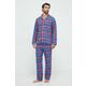 Bombažna pižama Polo Ralph Lauren rdeča barva - pisana. Pižama iz kolekcije Polo Ralph Lauren. Model izdelan iz vzorčaste tkanine.