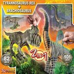 3d puzzle educa sestavljanka puzzle x 2 dinozavri