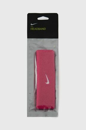 Trak za lase Nike roza barva - roza. Trak iz kolekcije Nike. Model izdelan iz materiala z nalepko.