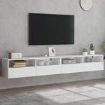 vidaXL Stenske TV omarice 2 kosa bela 100x30x30 cm inženirski les