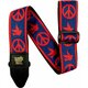 Ernie Ball Red and Blue Peace Love Dove Jacquard Strap