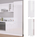 shumee Omara za hladilnik visok sijaj bela 60x57x207 cm iverna plošča