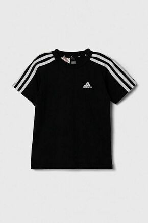 Otroška bombažna kratka majica adidas LK 3S CO črna barva - črna. Otroška lahkotna kratka majica iz kolekcije adidas