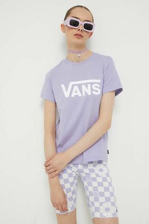 Bombažna kratka majica Vans vijolična barva - vijolična. Kratka majica iz kolekcije Vans