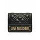 Denarnica Love Moschino ženski, črna barva - črna. Srednje velika denarnica iz kolekcije Love Moschino. Model izdelan iz ekološkega usnja.