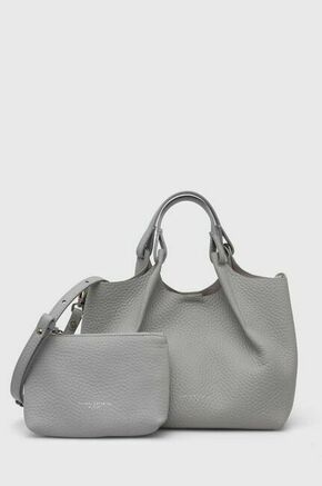 Usnjena torbica Gianni Chiarini siva barva - siva. Torba iz kolekcje Gianni Chiarini. Na zapenjanje model narejen iz naravnega usnja. Model je opremljen s torbico.