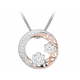 Silver Cat Romantična dvobarvna ogrlica s cirkoni SC431 srebro 925/1000