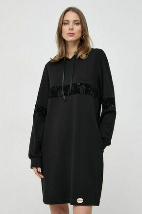 Obleka Liu Jo črna barva - črna. Casual obleka iz kolekcije Liu Jo. Model izdelan iz tanke