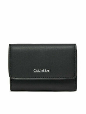 Calvin Klein Majhna ženska denarnica Ck Must Small Trifold K60K611934 Črna