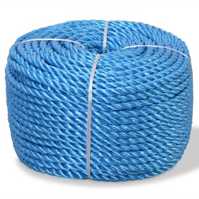 VidaXL Zvita vrv polipropilen 16 mm 100 m modra