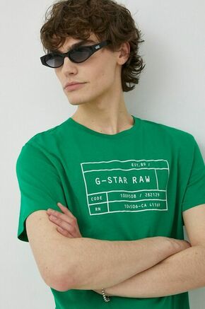 Bombažna kratka majica G-Star Raw 2-pack rjava barva - rjava. Kratka majica iz kolekcije G-Star Raw. Model izdelan iz tanke