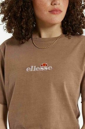 Bombažna kratka majica Ellesse rjava barva - rjava. Kratka majica iz kolekcije Ellesse
