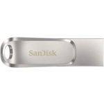 SanDisk Ultra Dual Luxe USB C in USB spominski ključek, 1 TB, srebrn