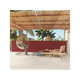 VIDAXL Zložljiva stranska tenda za teraso 117x600 cm rdeča
