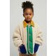 Otroška jakna Bobo Choses bež barva - bež. Otroški jakna iz kolekcije Bobo Choses. Prehoden model, izdelan iz gladkega materiala.
