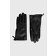 Rokavice Trussardi ženski, črna barva - črna. Rokavice iz kolekcije Trussardi. Model izdelan iz iz ekološkega usnja.