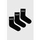 Nogavice Vans 3-pack moški, črna barva - črna. Visoke nogavice iz kolekcije Vans. Model izdelan iz elastičnega, vzorčastega materiala. V kompletu so trije pari.