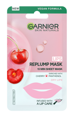 Garnier Skin Naturals Lips Replump Mask maska za nahranjene in polnejše ustnice 5 g za ženske