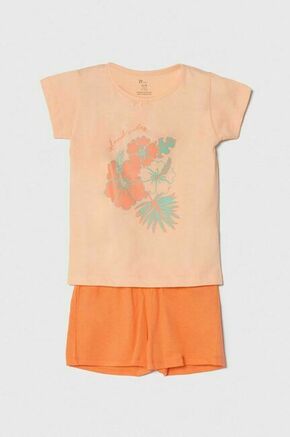 Otroška bombažna pižama zippy 2-pack oranžna barva - oranžna. Otroški pižama iz kolekcije zippy. Model izdelan iz pletenine. Izjemno udoben material.