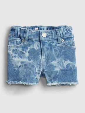 Gap Otroške Kratke hlače elasticized pull-on tie-dye denim shortie shorts wi 12-18M