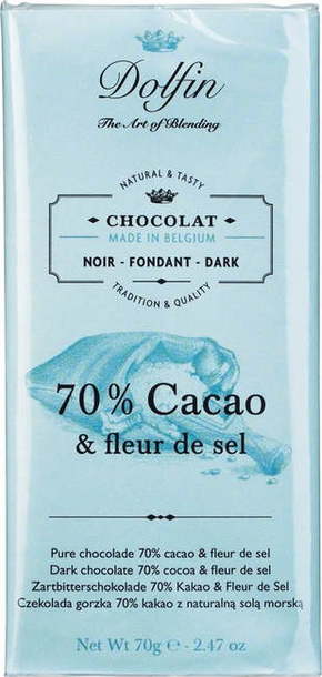 Dolfin Temna čokolada 70% s Fleur de Sel - 70 g