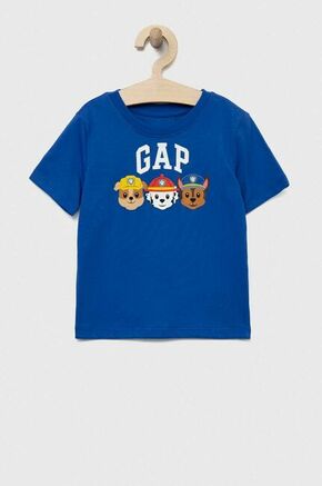Otroška kratka majica GAP x Paw Patrol mornarsko modra barva - mornarsko modra. Otroška lahkotna kratka majica iz kolekcije GAP