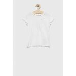 Otroška kratka majica Tommy Hilfiger bela barva - bela. Otroški kratka majica iz kolekcije Tommy Hilfiger. Model izdelan iz tanke, elastične pletenine. Nežen material, prijeten na dotik.