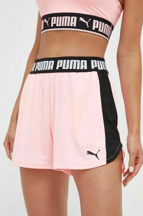 Kratke hlače za vadbo Puma Train All Day črna barva - roza. Kratke hlače za vadbo iz kolekcije Puma. Model izdelan iz elastičnega materiala.
