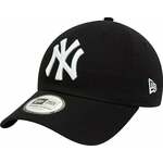 Bombažna bejzbolska kapa New Era črna barva, NEW YORK YANKEES - črna. Kapa s šiltom vrste baseball iz kolekcije New Era. Model izdelan iz tkanine z nalepko.
