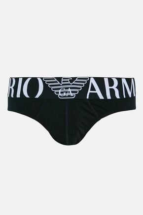 Emporio Armani Underwear moške spodnjice - črna. Spodnje hlače iz kolekcije Emporio Armani. Model izdelan iz pletenine gladke
