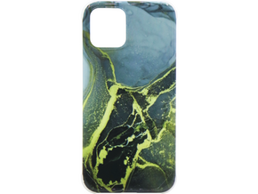 Chameleon Apple iPhone 12 Mini - Gumiran ovitek (TPUP) - Marble - zeleno-zlat