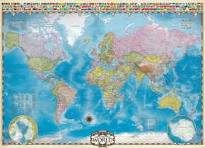 WEBHIDDENBRAND Puzzle Zemljevid sveta 1000 kosov