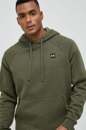 Under Armour Pulover UA Rival Fleece Hoodie-GRN M