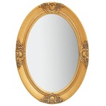vidaXL Stensko ogledalo v baročnem stilu 50x70 cm zlato