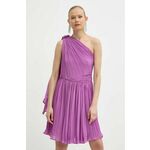 Obleka Marella vijolična barva, 2413221102200 - vijolična. Obleka iz kolekcije Marella. Model izdelan iz enobarvne tkanine. Model iz izjemno udobnega, visokokakovostnega materiala.