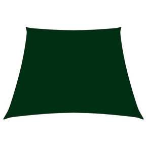 VidaXL Senčno jadro oksford blago trapez 4/5x3 m temno zeleno