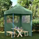 vidaXL Zložljivi pop-up šotor za zabave 2 stranici zelena