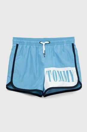 Otroške kopalne kratke hlače Tommy Hilfiger - modra. Otroški kopalne kratke hlače iz kolekcije Tommy Hilfiger. Model izdelan iz lahke tkanine. Izjemno zračen