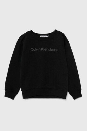 Otroški pulover Calvin Klein Jeans črna barva - črna. Otroški pulover iz kolekcije Calvin Klein Jeans