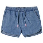 vidaXL Otroške kratke hlače džins modra 116