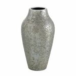 BigBuy Vaza keramika srebrna 19 x 19 x 30 cm