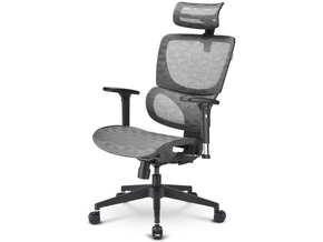 SHARKOON officepal c30m ergonomski blago nagib/višina siv pisarniški stol