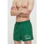 Kopalne kratke hlače Lacoste zelena barva - zelena. Kratke hlače za kopanje iz kolekcije Lacoste. Model izdelan iz hitrosušečega materiala.