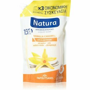 PAPOUTSANIS Natura Vanilla Caramel tekoče milo nadomestno polnilo 750 ml