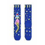 Nogavice Happy Socks Rocket Man - modra. Nogavice iz kolekcije Happy Socks. Model izdelan iz elastičnega, vzorčastega materiala.