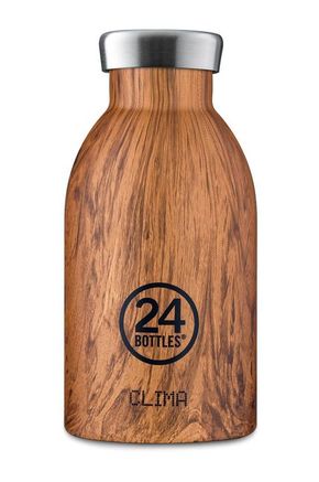 Termo steklenica 24bottles rjava barva - rjava. Termo steklenica iz kolekcije 24bottles.