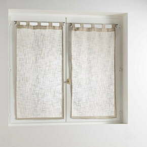 Rjave prosojne zavese v kompletu 2 ks 60x90 cm Haltona – douceur d'intérieur